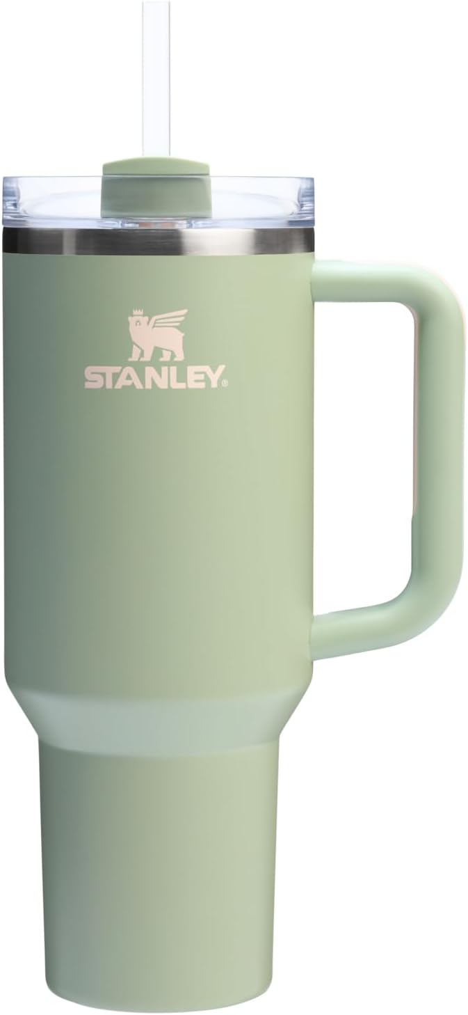 STANLEY Quencher H2.0 Flow State Tumbler, 40 oz, Lichen | Handle and Straw | 3-Position Lid | Cup Holder Compatible for Travel | Insulated Stainless Steel Cup | BPA-Free by Unknown