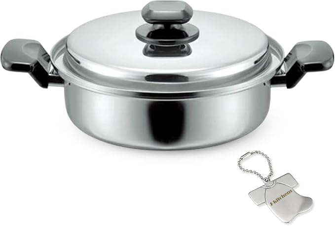 J-kitchens Dining Product, Two-Handled Pot, Water, Healthy Function, 9.4 inches (24 cm), Gas Induction Compatible, Made in Japan, With Original Tag by Unknown