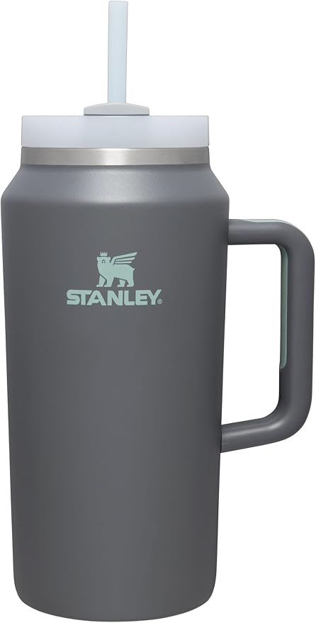 STANLEY Quencher H2.0 Flow State Tumbler, 64 oz, Charcoal | Handle and Straw | 3-Position Lid | Large Capacity for Travel & Sports| Insulated Stainless Steel Cup | BPA-Free by Unknown
