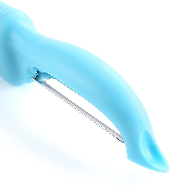 Spring Chef Swivel Potato Peeler for Kitchen w/Soft Grip Handle, Aqua Sky | Premium Vegetable Peeler w/ Sharp Stainless Steel Blades, Multifunctional Food Peeler for Apple, Carrot, Cucumber, Fruit - Image 9