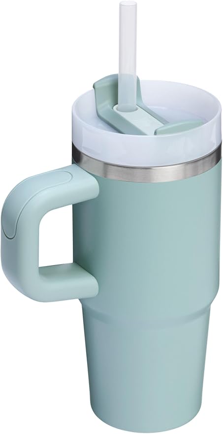 STANLEY Quencher H2.0 Flow State Tumbler, 14 oz, Seafoam | Handle and Straw | 3-Position Lid | Cup Holder Compatible for Travel | Insulated Stainless Steel Cup | BPA-Free - Image 3