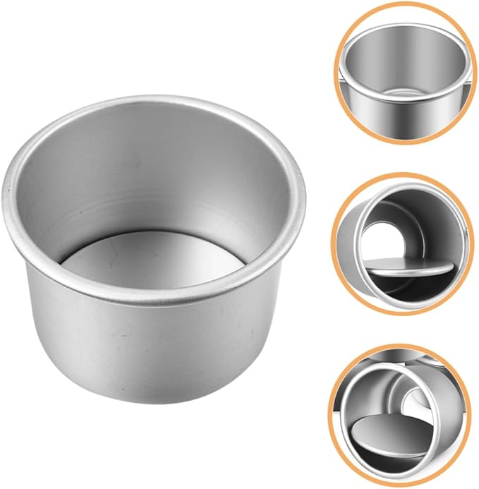 Ciieeo 6-Piece Removable Bottom Round Cake Pans Set 2-Inch Aluminum Alloy Baking Tins for Mini Cakes Nonstick Easy Clean Suitable for Home Baking - Image 8