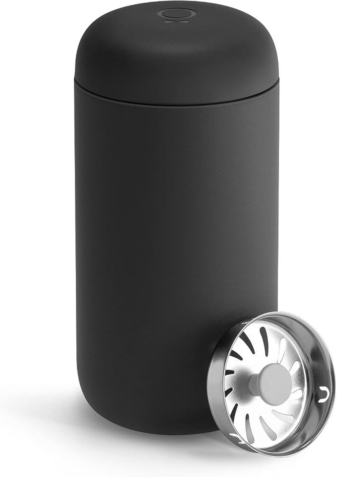 Fellow 12 oz Carter Move Travel Mug - Vacuum-Insulated Stainless Steel Travel Coffee Mug - Coffee Tumbler with Ceramic Interior and Splash Guard - Matte Black | Insulated Coffee Cup, Stainless Steel Tumbler, Coffee Travel Mug, Cold 24h, Dishwasher Safe... by Unknown