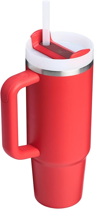 STANLEY Quencher H2.0 Flow State Tumbler, 30 oz, Chili Red | Handle and Straw | 3-Position Lid | Cup Holder Compatible for Travel | Insulated Stainless Steel Cup | BPA-Free - Image 3