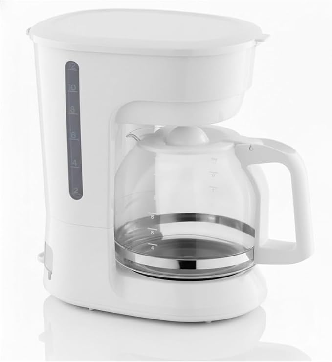 Coffee Makers, 12-Cup Coffee Machines with Reusable Filter | Removable Filter Basket, Keep Hot(White) by Unknown