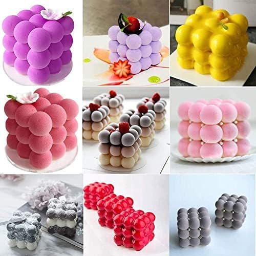 3D Candle Shape Silicone Baking Mold for Mousse Cake, Silicone Molds for Chocolate, French Dessert Mold for Pastry Chocolate, Reusable Non-Stick Easy Release Baking Molds(6-Cavity)