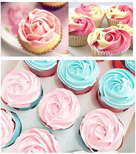 Piping Tips, 3 Pcs Stainless Steel Flower Icing Piping Nozzles Cake Decorating Tips Baking Tool for Cream Cupcake Cookie…
