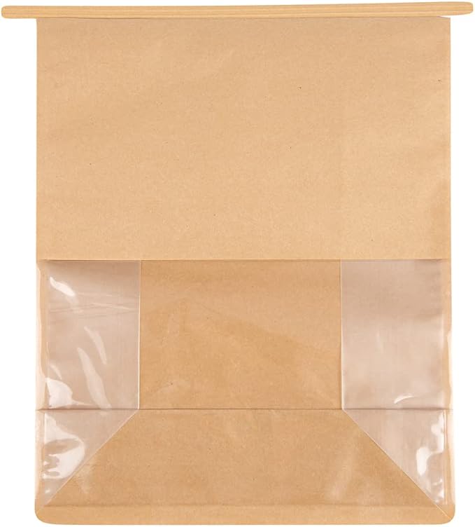 Restaurantware Kraft Paper Cotton Tin Tie Bag, 100 Pack - Image 11