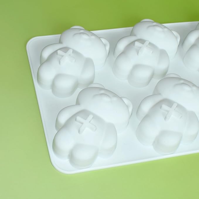 mostsom 3D Bear Shape Silicone Molds for Baking Mousse Cake, Fondant Mold, French Dessert, Pastry Chocolate Mould, Soap, and Ice Cream, Baking Mold for Cakes (B_ Bear)