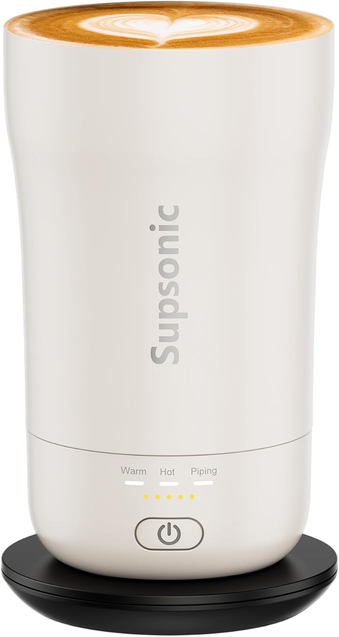 Supsonic - 14oz Heated Coffee Mug, Self-Heating Travel Mug with 3-Temp Settings, Insulated Stainless Steel Constant Temperature Heating Mug for Beverage, Smart Heating Portable Coffee Mug | S1 by Supsonic