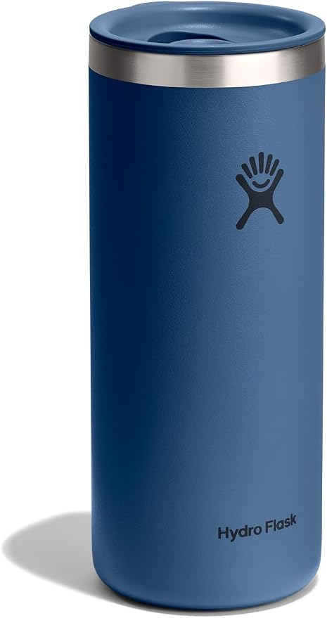 Hydro Flask Travel Coffee Cup – Insulated Stainless Steel, Non-Spill, Leak Proof To-Go Tumbler 20 Oz Harbor Blue - Image 2