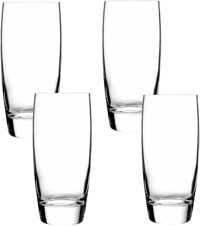 Luigi Bormioli Michelangelo Cooler Glasses, 20 Oz - Clear, Set of 4 | Large Lead-Free Crystal Glass for Water, Iced Tea & Other Beverages, Elegant Drinkware for Everyday Dining, Dishwasher Safe by Luigi+Bormioli