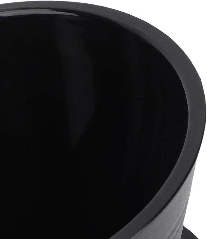 Pour Over Dripper, Flat Bottom Coffee Filter with Food Grade PP Construction, Reusable Brewing Cup for Home, Cafe & Office Use (Black)