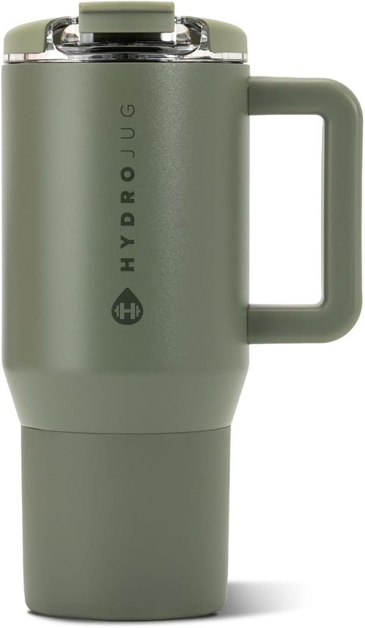 HydroJug Coffee Traveler 20oz Ceramic-Lined Mug with Handle, Courtyard by Hydrojug