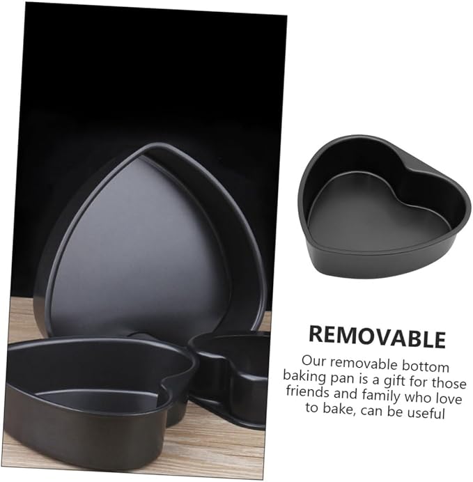 Heart Shaped Baking Pan Cake Pan Fat Oven Microwave Safe Detachable Bottom - Image 8