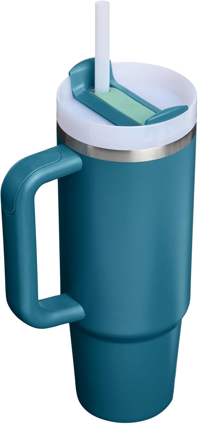 STANLEY Quencher H2.0 Flow State Tumbler, 30 oz, Coastal Teal | Handle and Straw | 3-Position Lid | Cup Holder Compatible for Travel | Insulated Stainless Steel Cup | BPA-Free - Image 3
