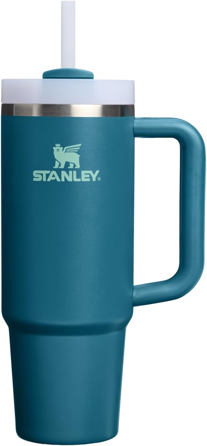 STANLEY Quencher H2.0 Flow State Tumbler, 30 oz, Coastal Teal | Handle and Straw | 3-Position Lid | Cup Holder Compatible for Travel | Insulated Stainless Steel Cup | BPA-Free by Unknown