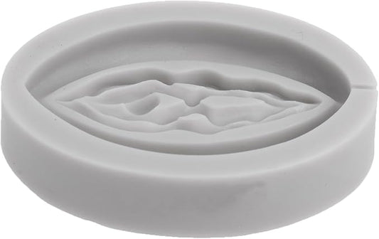 1Pcs 3D Vulva Shape Silicone Mold DIY Baking Mold Chocolate Cake Molds Female Male Organ Fondant Cookie Mould for Cakes Cookie Cupcakes Grey White One Size