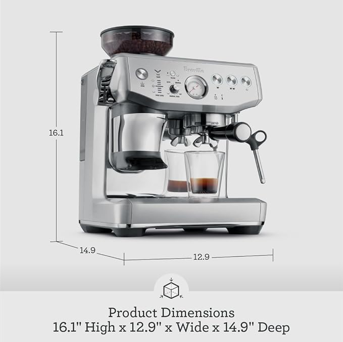 Breville BES876BST Barista Express Impress, Black Stainless Steel | Craft café-quality lattes and cappuccinos at home with this semi-automatic espresso machine with built-in grinder - Image 3