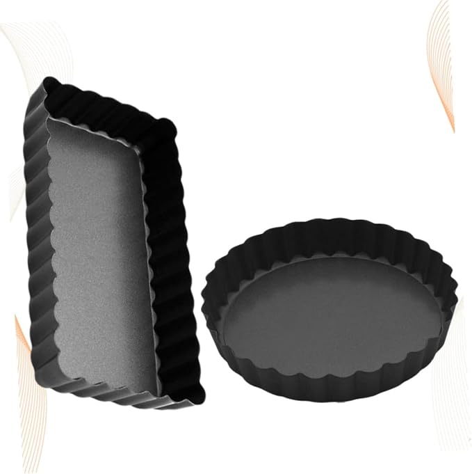 Garneck 4pcs Non-stick Baking Pan and Tart Dish Removable Bottom for Cakes Pies and Quiches Home Kitchen and Bakery - Image 9