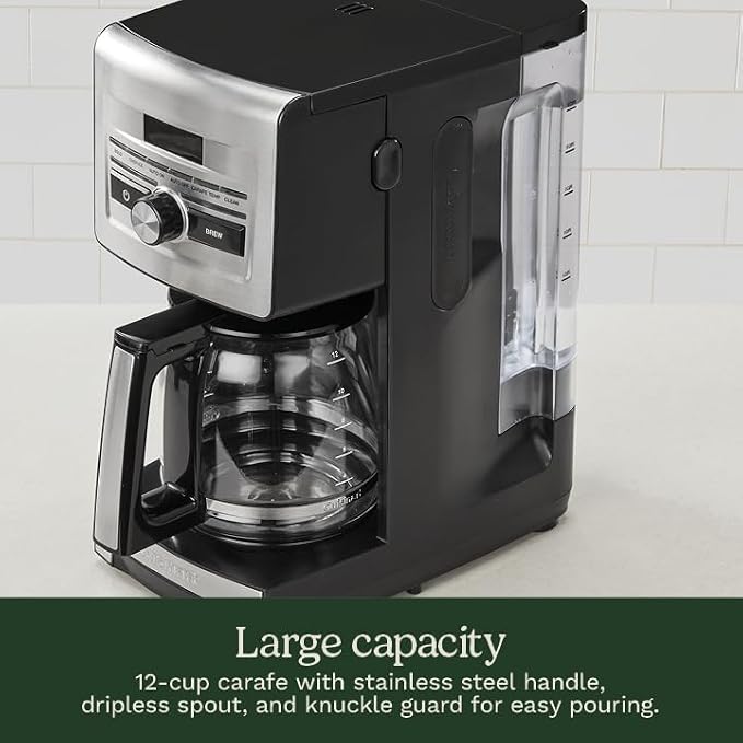Cuisinart Personal Brew™ 12-Cup Coffee Maker, Automatic Coffee Machine, Programmable Coffee Maker for Home Brewing Convenience with Adjustable Brew Strength, Stainless Steel/Black, DCC-12 - Image 5