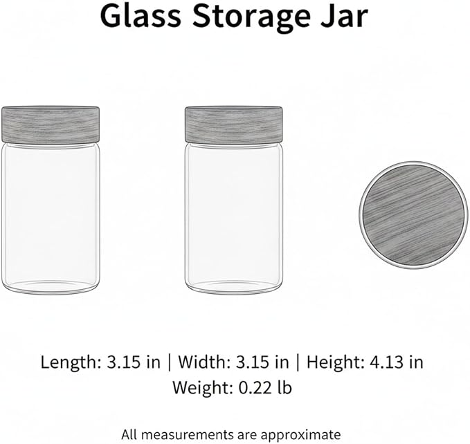Clear Glass Storage Jar with Acacia Wood Lid - Kitchen Canister for Pantry Organization, Countertop Display, and Dry Food Storage - Image 7