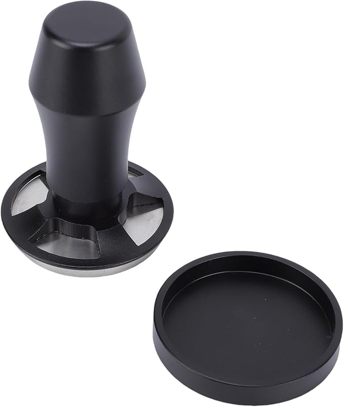 58mm Spring Loaded Coffee Tamper with Automatic Rebound, AntiClog, and Constant Pressure for Home and Coffee Shop Use
