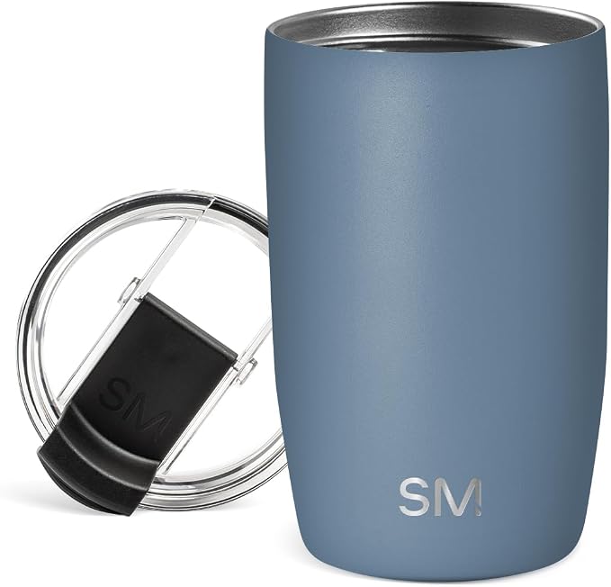 Simple Modern Travel Coffee Mug with Lid | 12oz | Blue | Voyager Coffee Cup, Coffee Tumbler for Hot & Iced Drinks | Insulated Stainless Steel Travel Mug | Blue Dune by Unknown