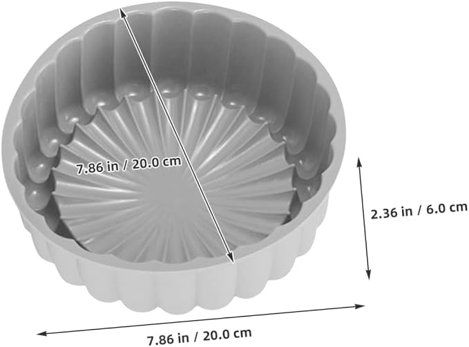 2pcs Food Grade Silicone Cake Nonstick Round Baking Pans for Cheesecake Tart and Fluted Cakes Heat Up for Batch Baking - Image 2