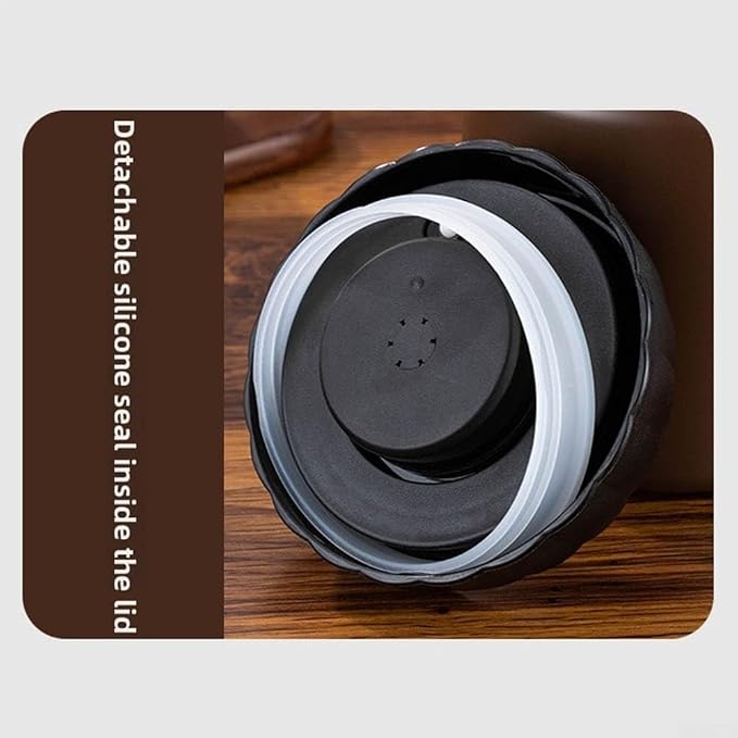 304 Stainless Steel Coffee Bean Canister, Airtight Coffee and Tea Storage Container, Light Blocking Moisture Food Storage Jar for Beans Tea Spices(Natural) - Image 6