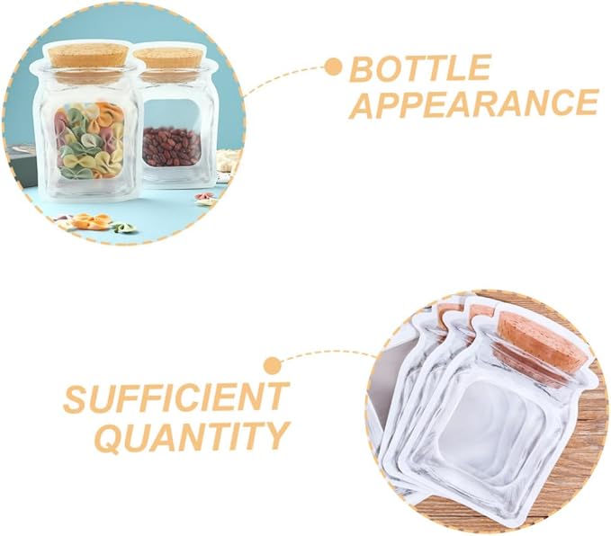 ERINGOGO 50pcs Small Self-sealing Jar Bags for Cookie Packing Decorative Food Storage Pouches Stand-up Snack Wrapping Bags Creative Design for Baked Goods and - Image 9
