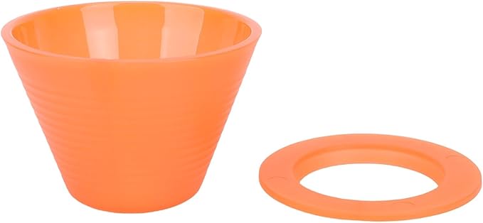 POCREATION Pour Over Coffee Maker Manual Coffee Brewer Hand Drip Coffee Maker Flat Bottom Coffee Dripper with Detachable Design for Home Restaurant Office Use (Orange)
