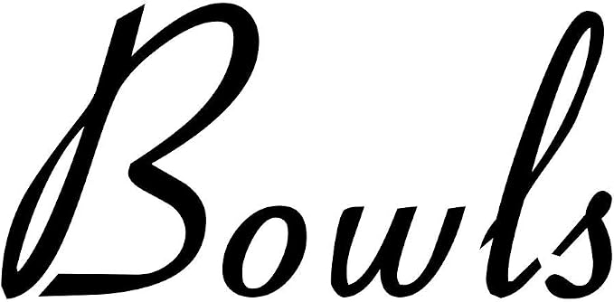 Bowls 3.5w x 1.5h Label | Kitchen Pantry Organization | Die Cut Vinyl Decal | Black Retro Font (Sticker Only) by MinglewoodTrading