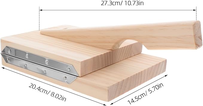 VALICLUD Wooden Dumpling Press Tool for Dumpling Dough and Noodle Making Easy to Use Sturdy Kitchen Accessory for Home and Pastry Dough Preparation - Image 2