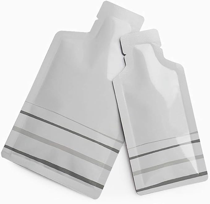 Bottle Shape Open Top Aluminum Foil Pouch Package Bag with Tear Notch Portable Cute Bottle Shape Food Preservation Smell Proof Packaging Pouches (White, 2.9×5.1in (7.5×13cm)) - Image 7
