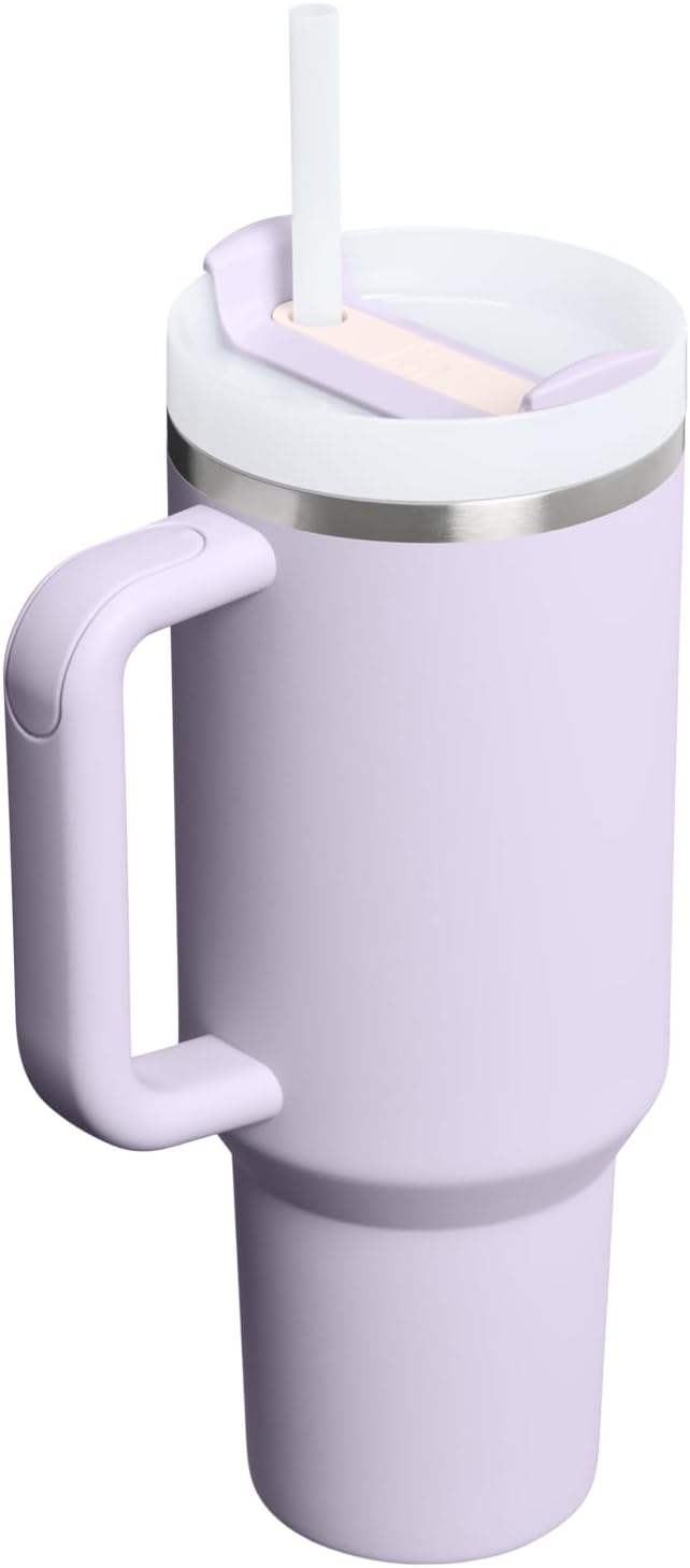 STANLEY Quencher H2.0 Flow State Tumbler, 40 oz, Purple Dust | Handle and Straw | 3-Position Lid | Cup Holder Compatible for Travel | Insulated Stainless Steel Cup | BPA-Free - Image 3