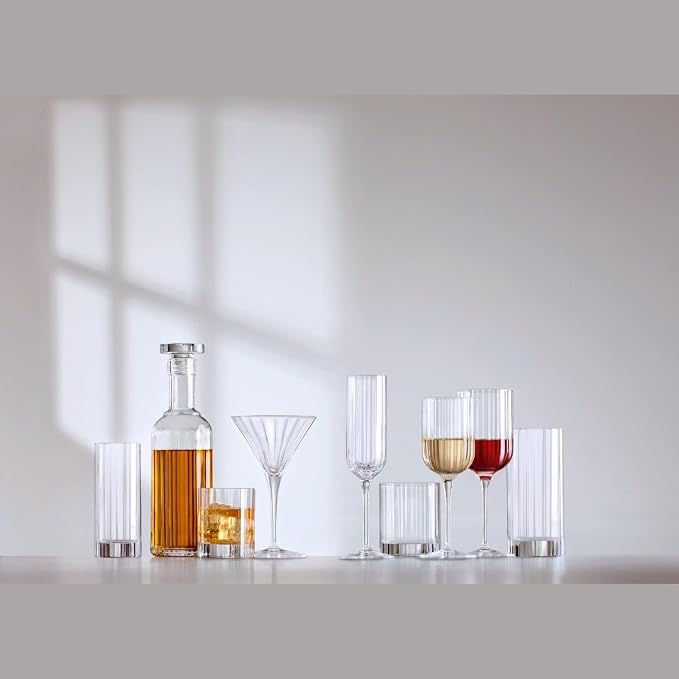 Luigi Bormioli Bach Ribbed Highball Glasses, Made in Italy (Set of 4) - 16.5 Oz Bar Glasses with Heavy Base - Laser Cut Rims Durable Non-Leaded Crystal Drinkware - Dishwasher Safe (Pack of 6) - Image 5