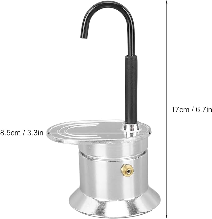 Aluminum Alloy Stovetop Coffee Maker 50ML Single Cup Brewer Lightweight Espresso Machine For Camping Travel Outdoor Kitchen Use - Image 3