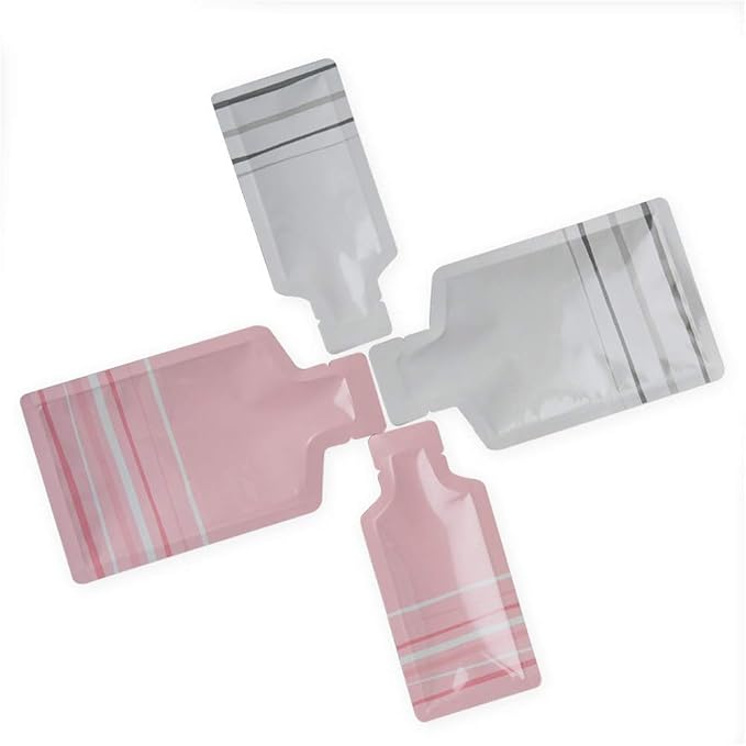 Bottle Shape Open Top Aluminum Foil Pouch Package Bag with Tear Notch Portable Cute Bottle Shape Food Preservation Smell Proof Packaging Pouches (Pink, 2.3×4.7in (6×12cm)) - Image 9