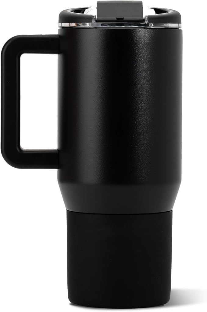 HydroJug Coffee Traveler 20oz Ceramic-Lined Mug with Handle, Black - Image 2