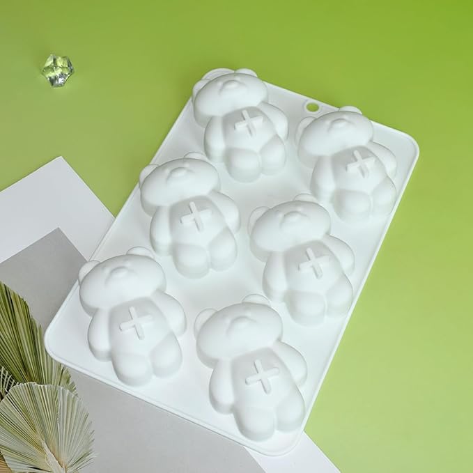 mostsom 3D Bear Shape Silicone Molds for Baking Mousse Cake, Fondant Mold, French Dessert, Pastry Chocolate Mould, Soap, and Ice Cream, Baking Mold for Cakes (B_ Bear)