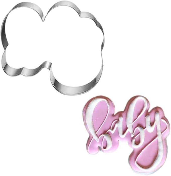 Baby Word Cookie Cutter-3.5 inch-Biscui Cookie Cutters Fondant Molds for Baby Shower
