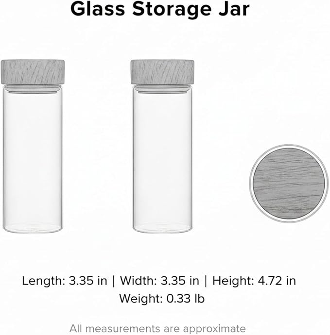 Home Organizers Glass Canister with Acacia Wood Lid, Borosilicate Jar for Coffee Tea Sugar Dry Goods Pantry Storage - Image 7