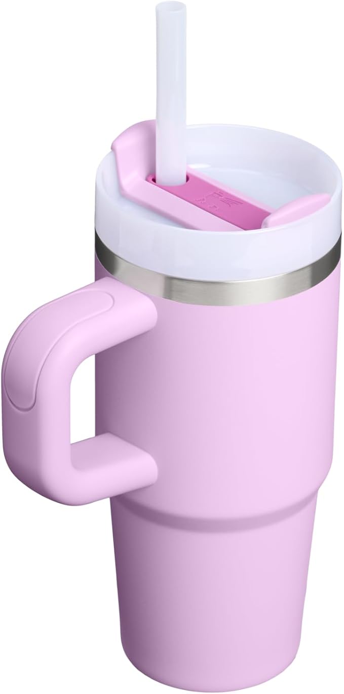 STANLEY Quencher H2.0 Flow State Tumbler, 14 oz, Soft Orchid | Handle and Straw | 3-Position Lid | Cup Holder Compatible for Travel | Insulated Stainless Steel Cup | BPA-Free - Image 3