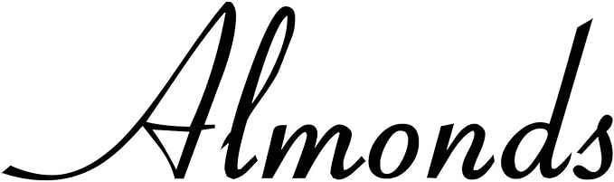 Almonds 5w x 1.5h Label | Kitchen Organization | Die Cut Vinyl Decal | Black Retro Font (Sticker Only) by MinglewoodTrading