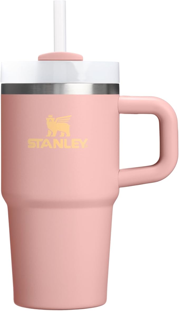 STANLEY Quencher H2.0 Flow State Tumbler, 20 oz, Peach Rose | Handle and Straw | 3-Position Lid | Cup Holder Compatible for Travel | Insulated Stainless Steel Cup | BPA-Free by Unknown