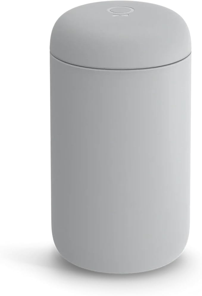 Fellow 16 oz Carter Wide Travel Mug - Wide Mouth Vacuum-Insulated Stainless Steel - Tea and Coffee Tumbler - Travel Coffee Mug with Ceramic Interior - Matte Grey