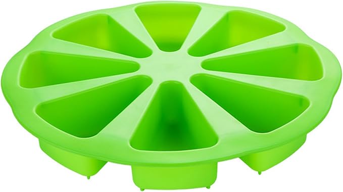 Silicone Dessert Mold Silicone Cake Mold Baking 8 Cavity Non Stick Multipurpose Baking Pan Easy Release Flexible with 8 Connected Cavities for Cakes Bread Chocolate Pizza (Green) by Unknown