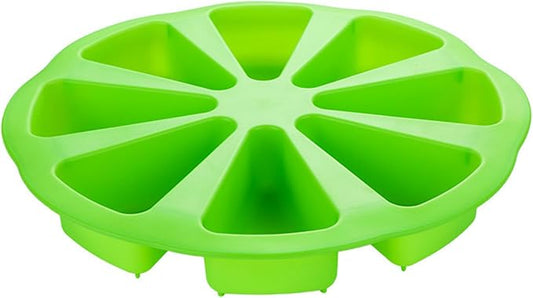 Silicone Dessert Mold Silicone Cake Mold Baking 8 Cavity Non Stick Multipurpose Baking Pan Easy Release Flexible with 8 Connected Cavities for Cakes Bread Chocolate Pizza (Green) by Unknown