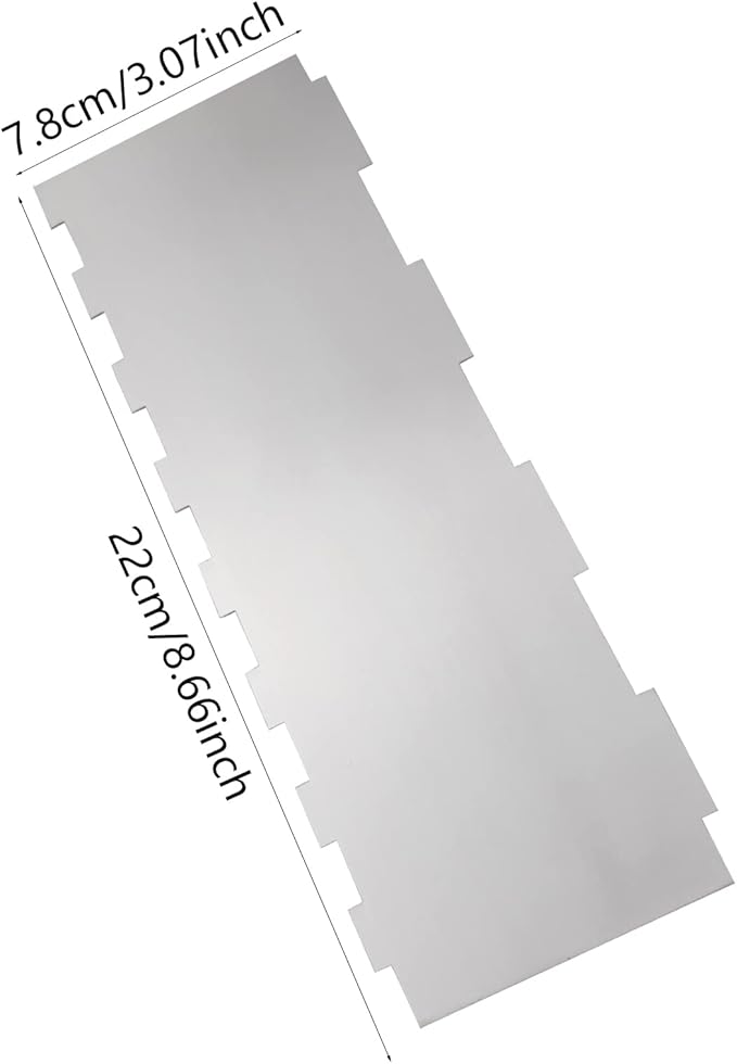 8.6 Inch Stainless Steel Cake Scraper Metal Scraper for Cake Smoother Leveler Scraper Cake Decorating Comb Cake Cutter for Mousse Butter Cream (Style 5)
